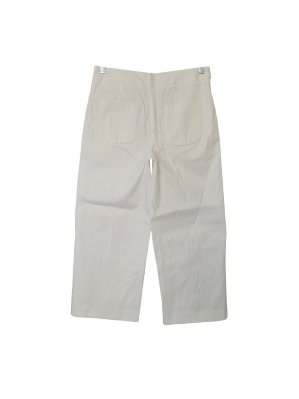 Everlane High-Waisted Wide-Leg Pants Womens Size 8 Ivory Cotton Trousers NWOT - Picture 2 of 7